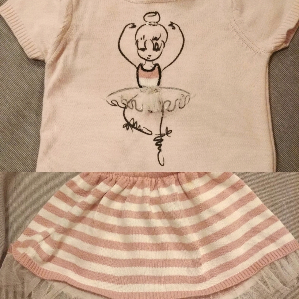 Girls Ballerina Top/Skirt Set